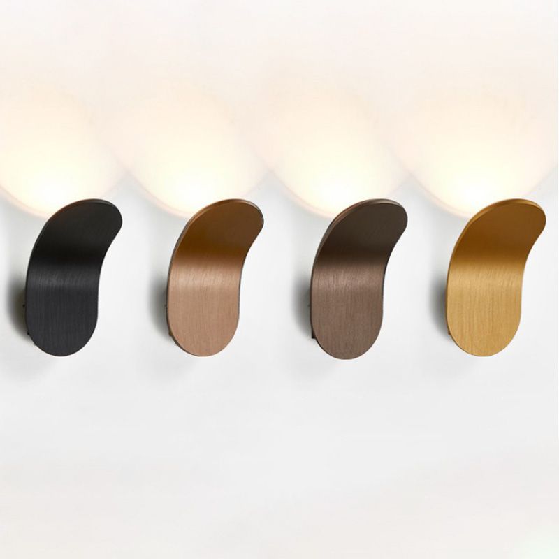 Bend Wall Mounted Lamp Postmodern Simplicity Aluminum Wall Mount Lamp for Living Room