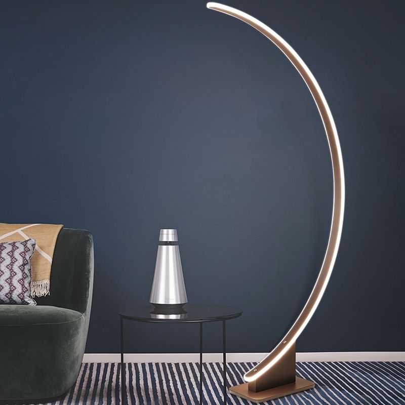 Lampada per pavimento a led al letto ad arco Metal Metal Minimalist Standing Light con diffusore acrilico
