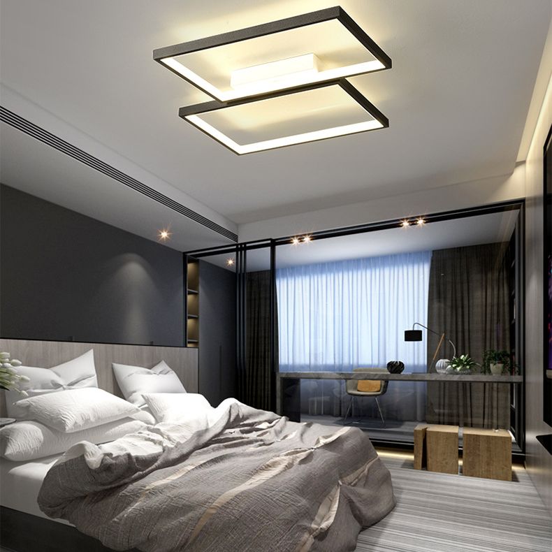 Schwarz schattierte Deckenleuchte Moderne LED-Deckenleuchte aus Acryl