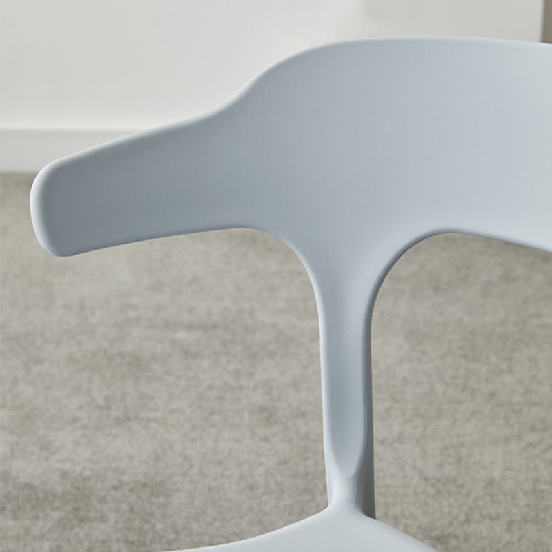 Chaise en plastique de style scandinave, cuisine, salle à manger, fauteuils à dossier ouvert
