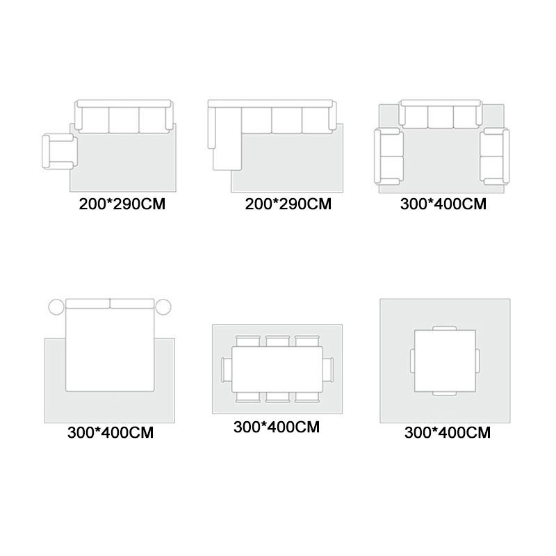 Tapis nordique blanc tapis en grume de couleur polyester