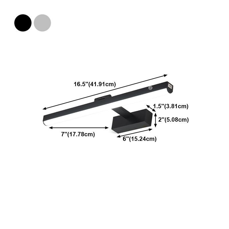 1 Fissaggio di illuminazione da vanità sottile leggera Luci a specchio a led in metallo moderno