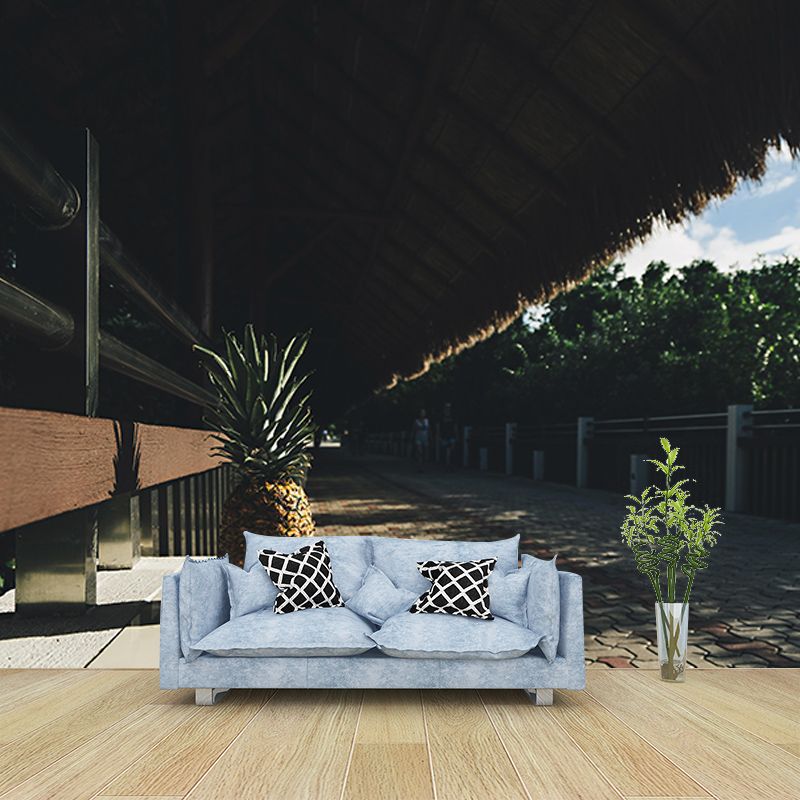 Tropical Scenery Mildew Resistant Wallpaper Environmental Sleeping Room Wall Mural