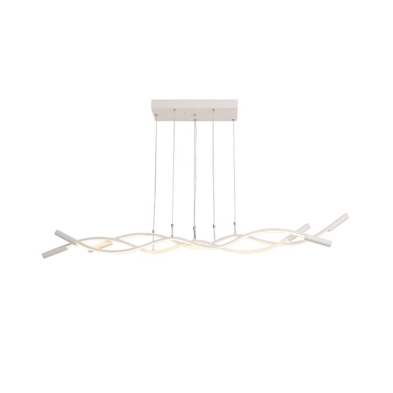 Twisted Line Dining Room Island Light Fixture Metal Artistic LED Ceiling Pendant Light