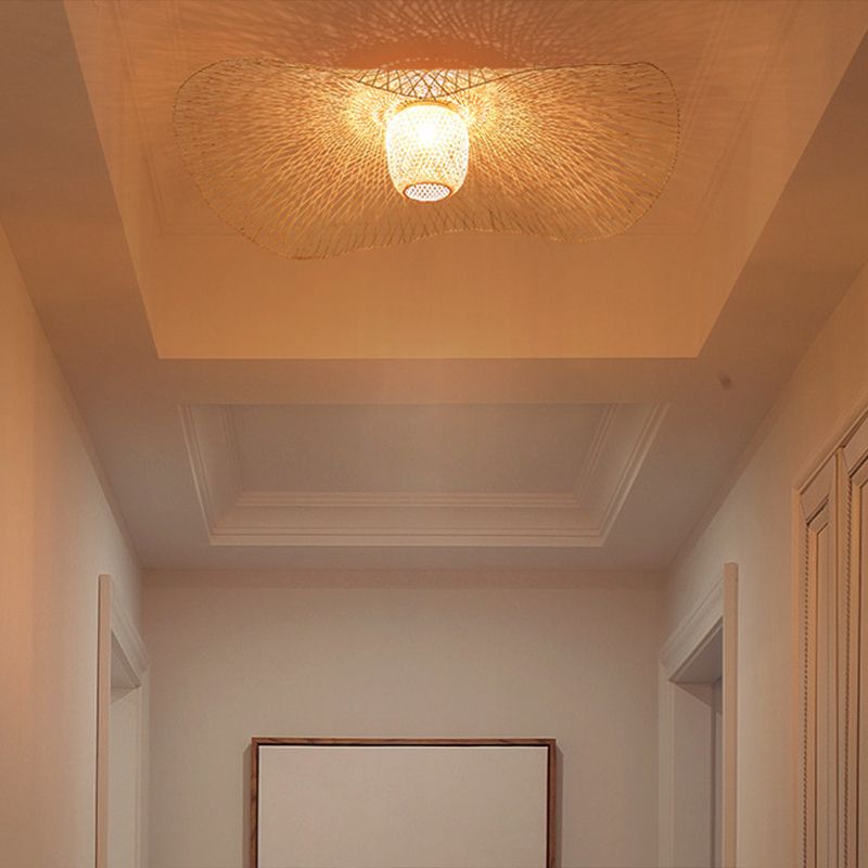 Lámpara semiincorporada distorsionada 1 lámpara Ratán lámpara incorporada China