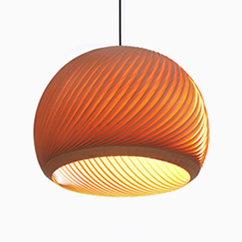 Kuppelförmige hängende hängende Licht moderner Stil Holz Anhänger Licht für Schlafzimmer Wohnzimmer