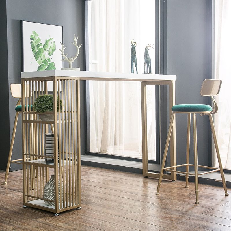 Solid Wood Counter Wine Table Rectangle Pub Height Dining Table