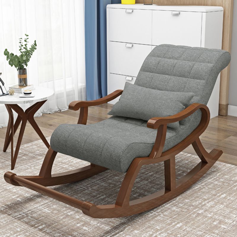 Mid-Century Modern Recliner Chair Upholstered Recliner Chair with Pillow