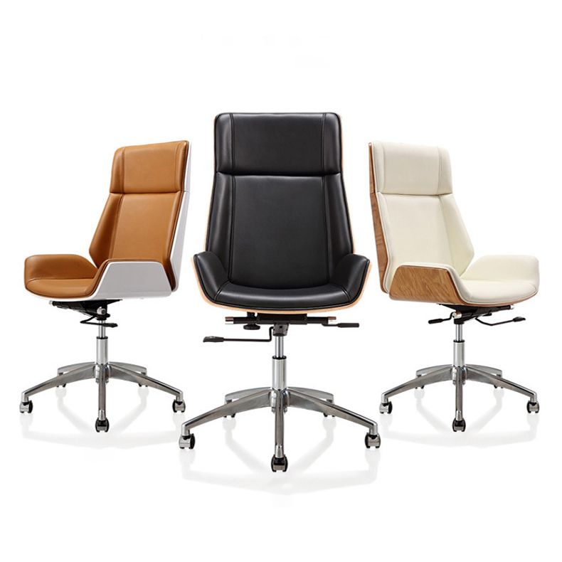 Modern Armless Office Chair Swivel Height-adjustable Chair with Wheels