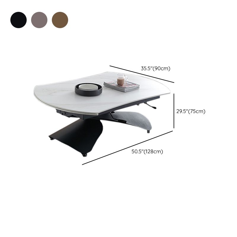 Slate Coffee Cocktail Table with Lift Top Contemporary X-Base