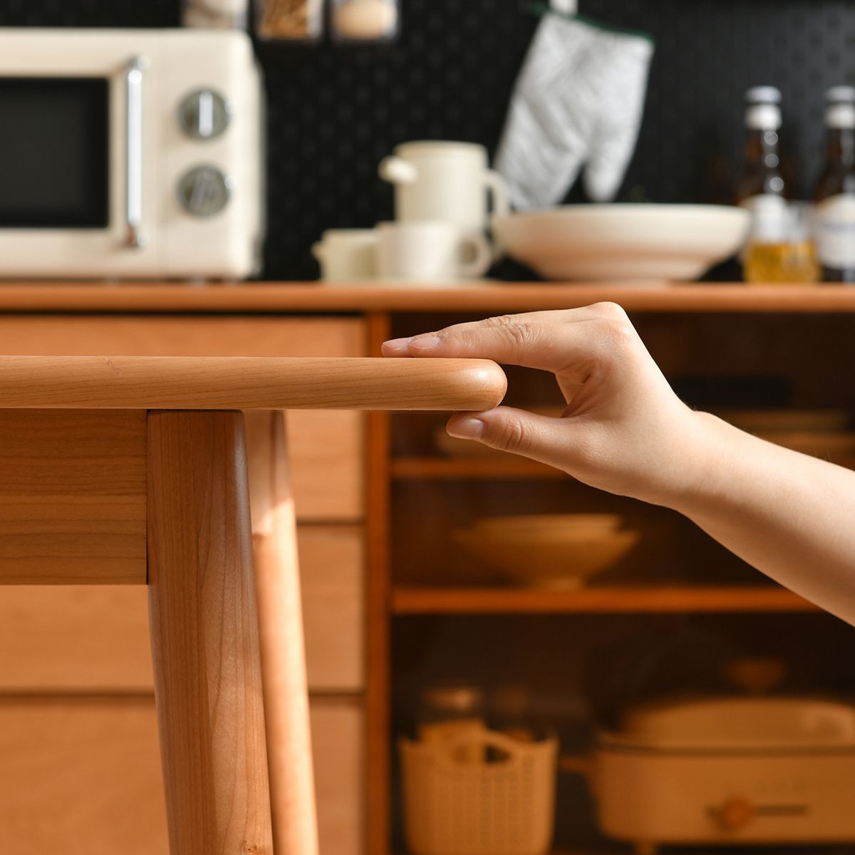 Modern 1/3/4/5 Pieces Dining Room Set Solid Wood Dining Table and Chairs