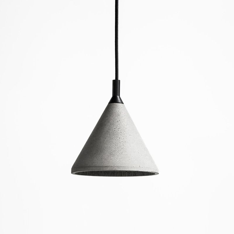 Cone gris ciment hanging léger style vintage Creative 1-Light Pendentif pour le restaurant du café