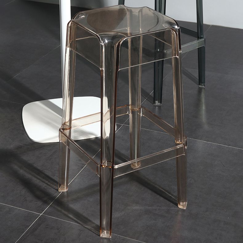 Modern Style Backless Bar-stool Plastic Counter Bar Stool with Plastic Legs for Home