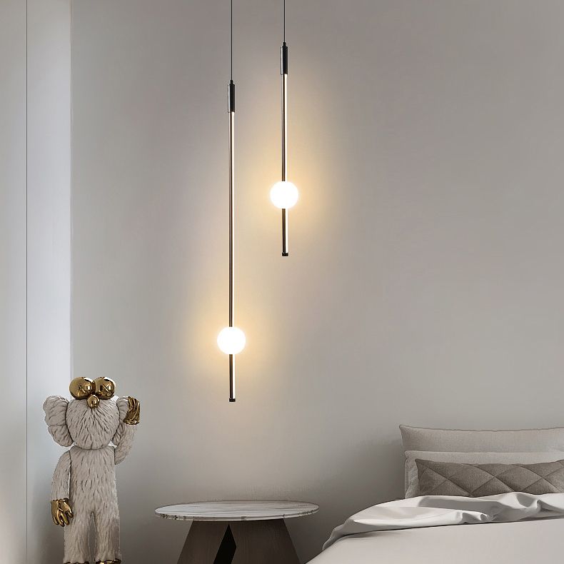 Tube Suspended Light Ceiling Modern Style Warm Light Hanging Light for Bedroom