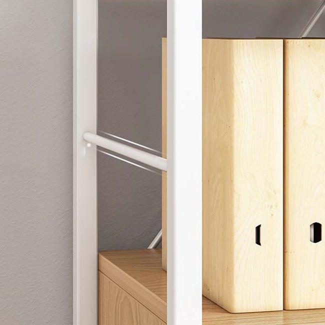 Wood Etagere Bücherregal zeitgenössisches Open Back -Bücherregal für das Heimbüro