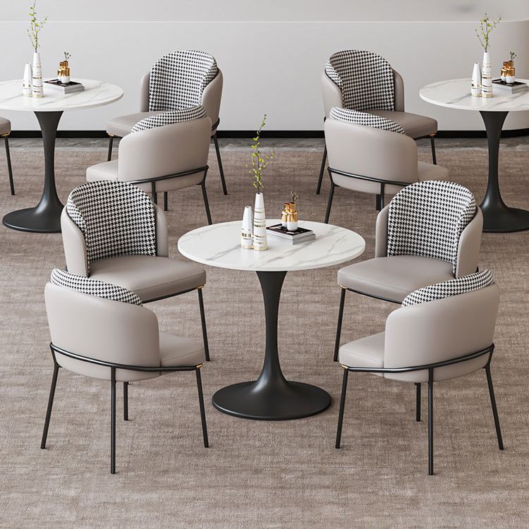Modern Sintered Stone Dinette Set with Round Shape Table Dining Room Furniture for Dining Room