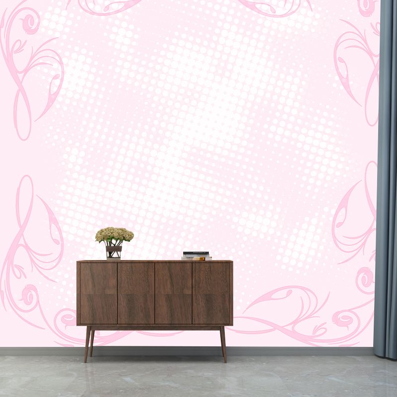 Illustration Stain Resistant Mural Plant Decoration Living Room Wall Mural