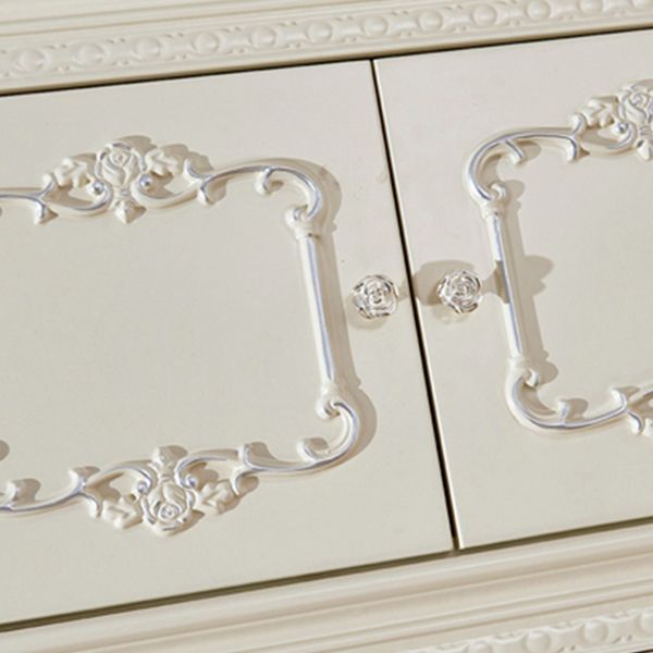 French Country Wardrobe Cabinet with Shelves Wood Wardrobe Closet