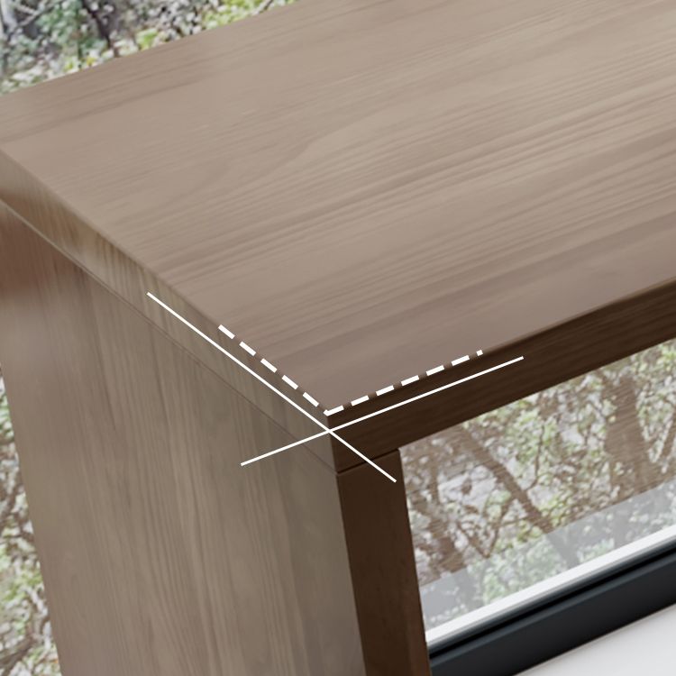 Modern Solid Wood Indoor Rectangle Double pedestal Bar Dining Table