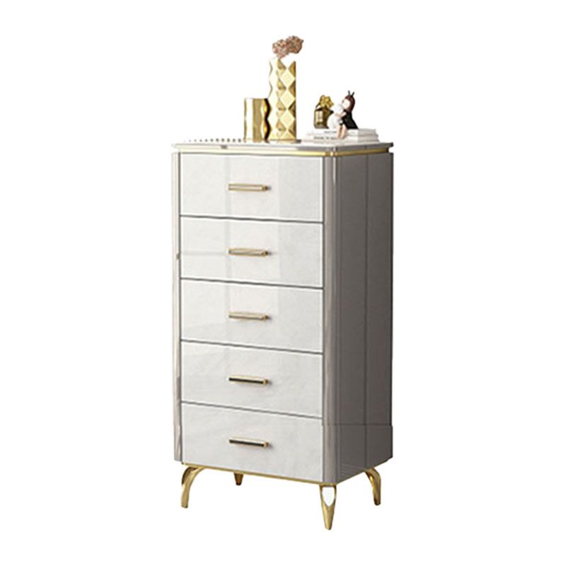 Glam Engineered Wood Storage Chest Bedroom Chest with Drawers