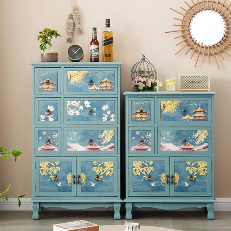 Coastal Combo Dresser Wood Storage Chest Dresser for Bedroom