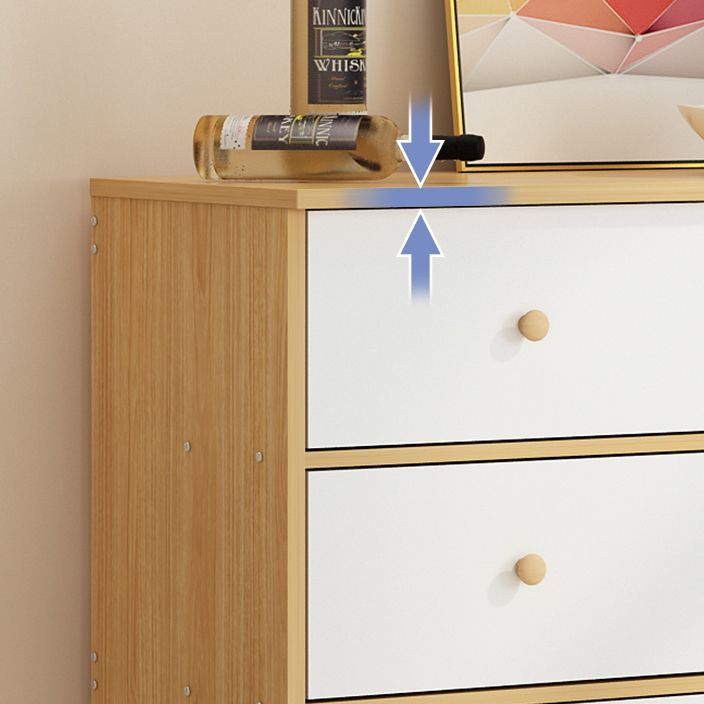 Contemporary Wood Storage Chest Matte Finish Bedroom Dresser