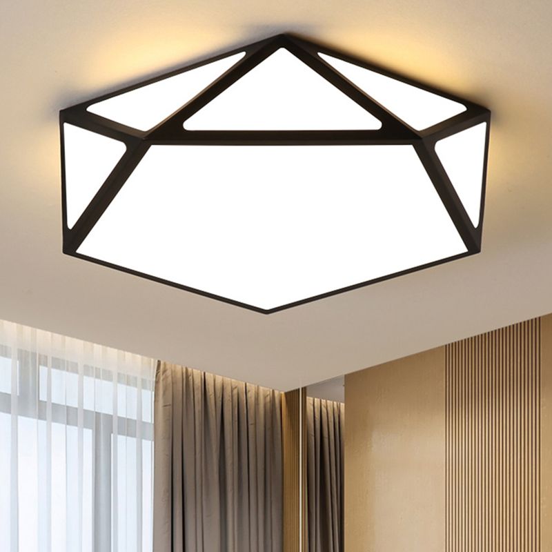 Macaroon Style Modern Lighting Fixture Geometric Acrylic Ceiling Lights LED Flush Mount Light for Hallway Bedroom