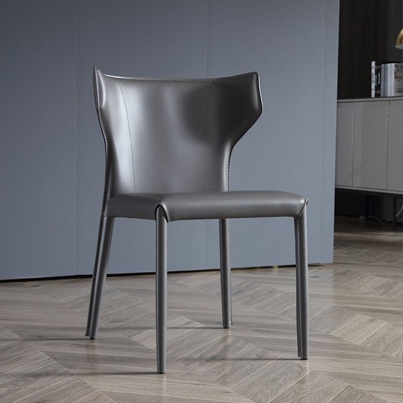 Dining Room Upholstered Chair Home Faux Leather Wingback Dining Chair