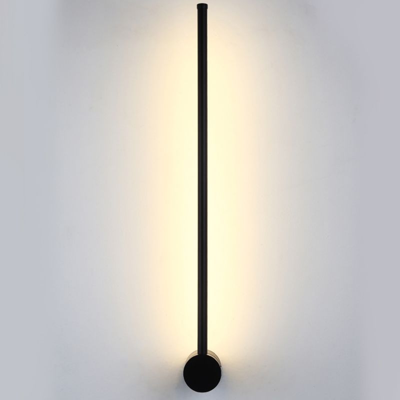 Aluminium LED Linear Wall Sconce in Modern Concise Style Wrought Iron Indoor Wall Light with Silicone Shade