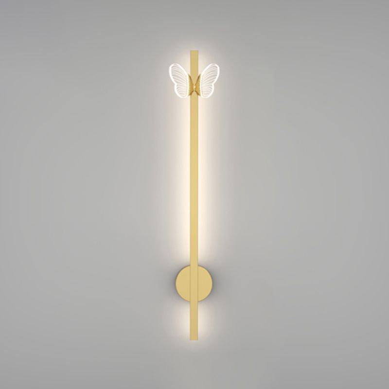 Strip Shape Wall Mount Light Butterfly LED Wall Light with Acrylic Shade for Bedroom