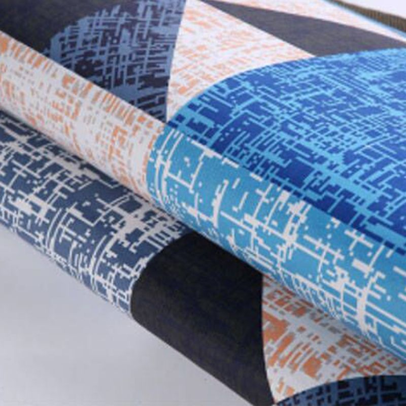 Contemporary Rug Polyester Abstract Print Carpet Stain Resistant Area Rug for Living Room