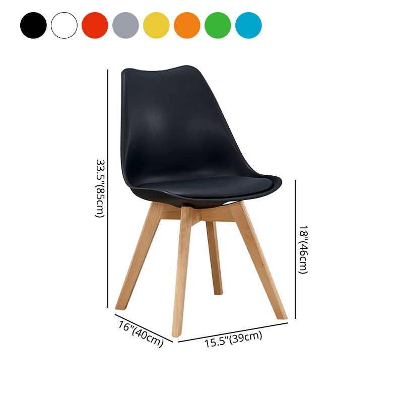 Leather Scandinavian Home Side Chair Matte Finish Parsons Dining Chair (Set of 4)