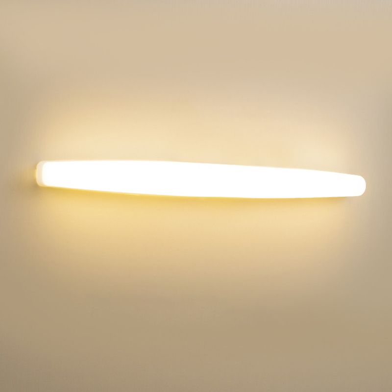 Idee di illuminazione a parete aerodinamiche semplici a led acrilica sconce di vanità bianca in luce calda/bianca per toilette