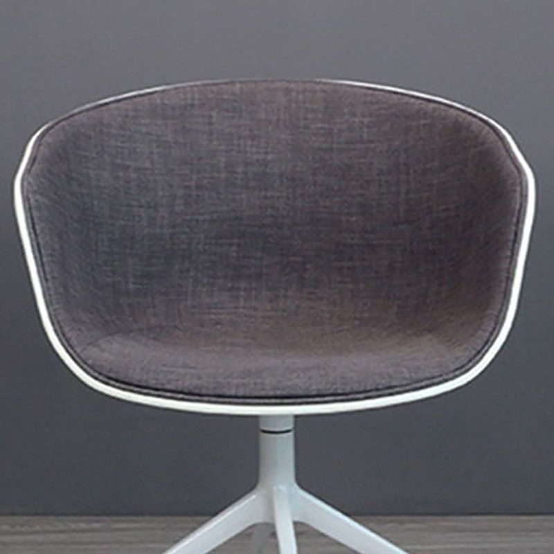 Silla de comedor de plástico giratoria con respaldo sólido moderno