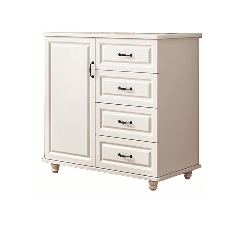 Mid-Century Modern Accent Cabinet Square Storage Cabinet with Drawer