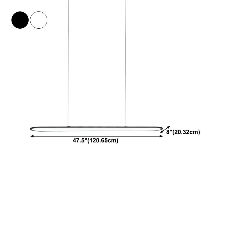 Contemporary Hanging Lamp 1-Light Island Light Fixture for Living Room