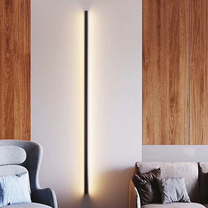 Moderner Stil schwarzer Wandleuchte gerade Aluminium LED -Wandleuchte für Schlafzimmer