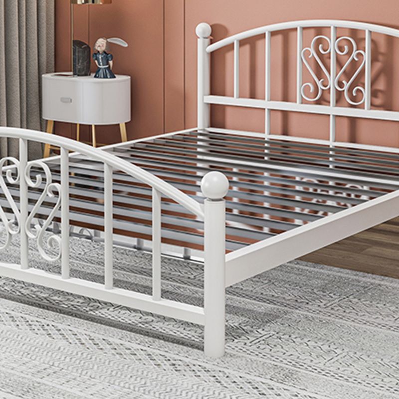 Modern Finish Metallic Open-Frame Bed Glam Wire-Grid Iron Bed Frame with Headboard