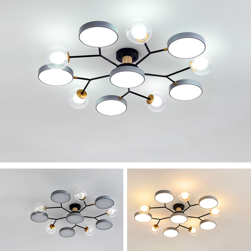 Modern Style Starburst Ceiling Light Creative Flush Mount Light for Bedroom Drawing Room
