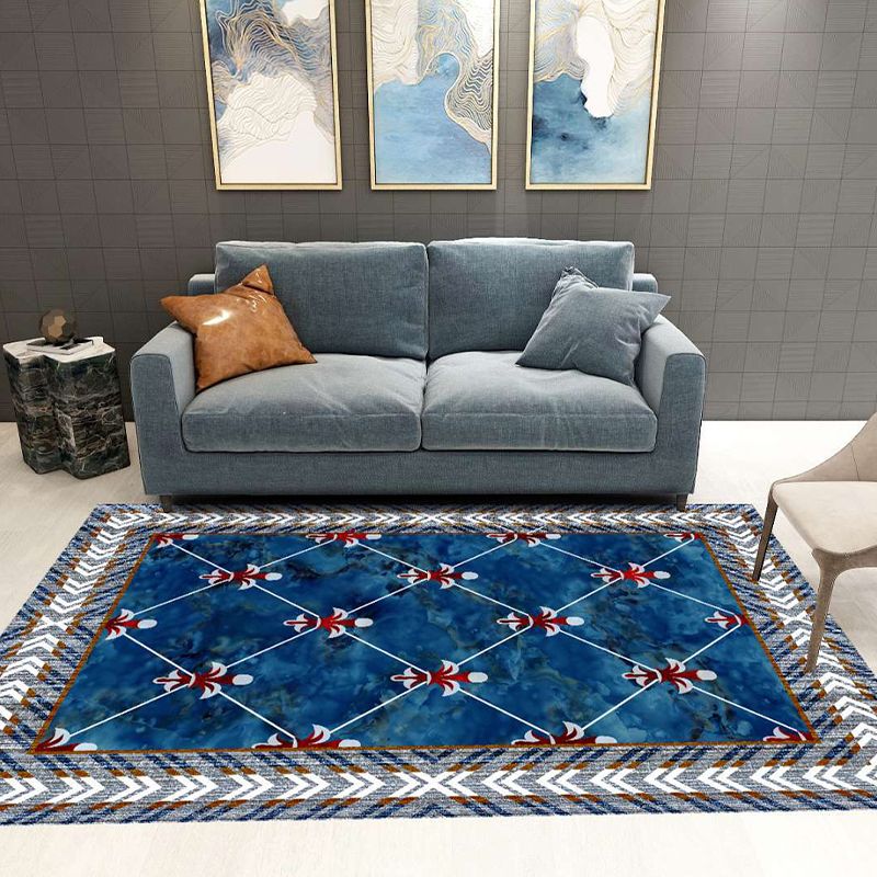 Tapis décoratif à domicile moderne Synthétique à imprimé multicole