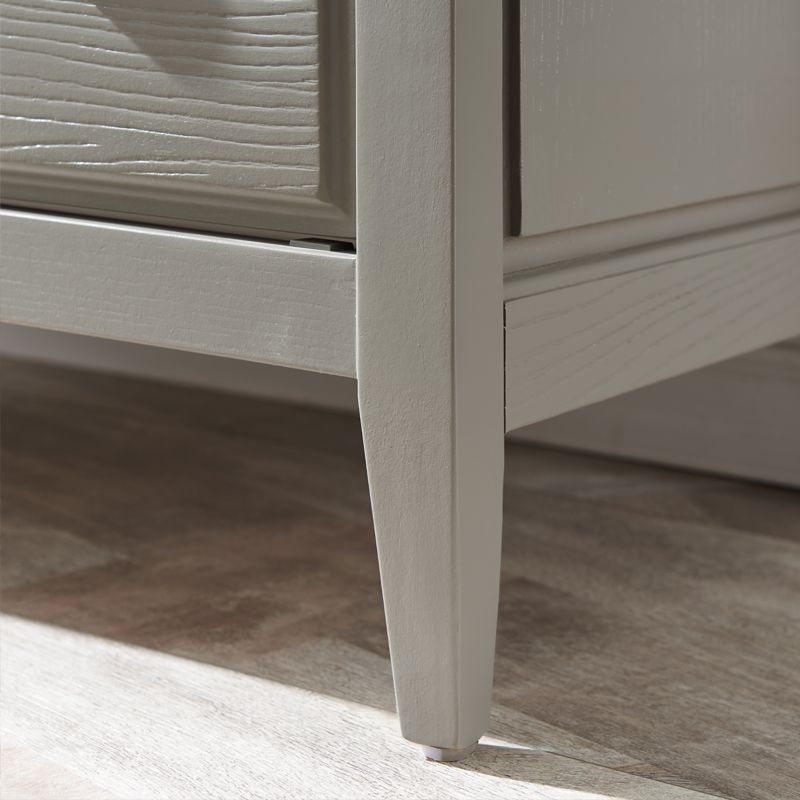 32.67" Tall 4 - Drawer Accent Chest Solid Wood Grey/Brown Chest