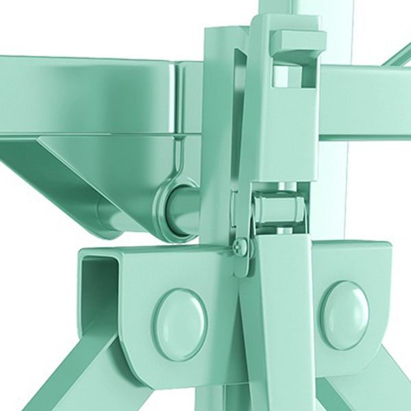 Industrial Geometric Bookcase Metal Open Back Bookcase with Wheels