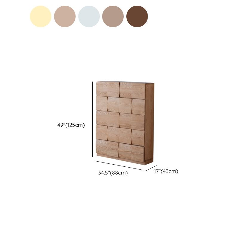 6-Drawer Solid Wood Accent Chest 49.2-In Tall Storage Cabinet