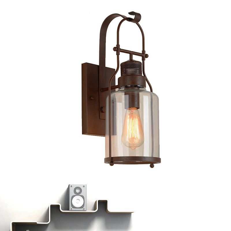 Industrielle Vintage Ein Wandleuchte Schmiedeeisenwandlicht für Innenräume