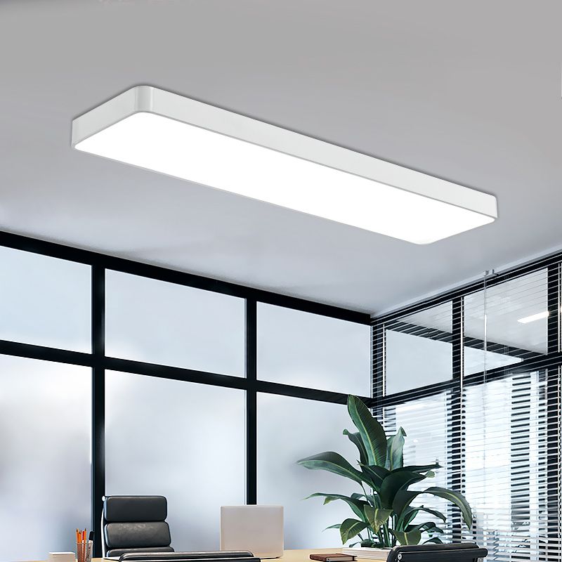 Moderne LED-strip flush mount plafond licht zwart & witte lamp voor kantoor