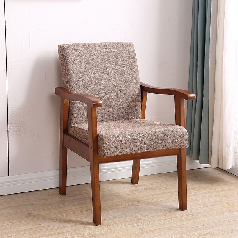 Mid-century Modern Style Fabric Arms Included Accent Armchair