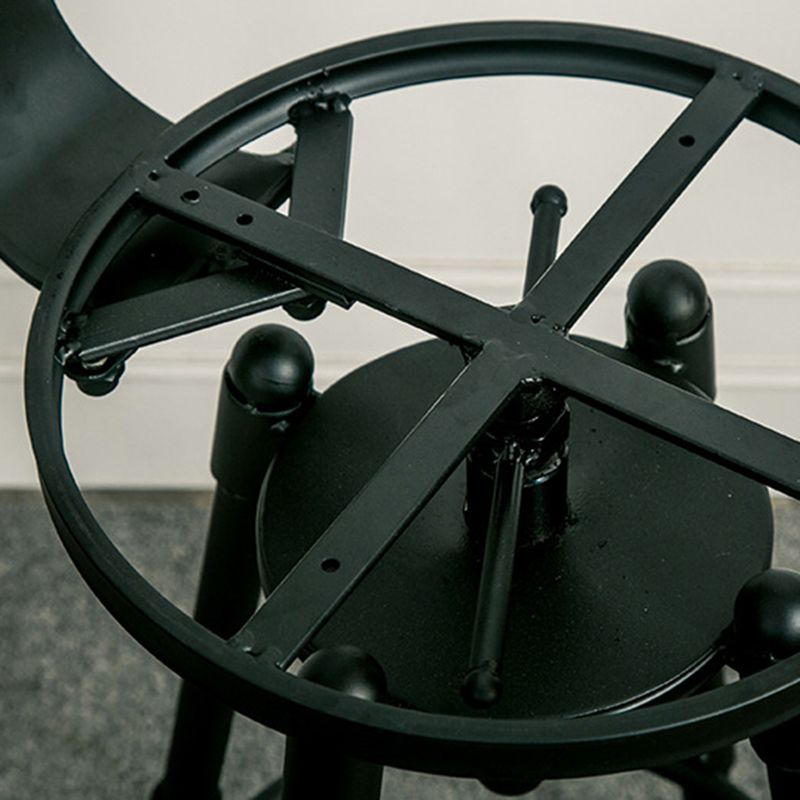 Adjustable Height Bar Stools Industrial Barstool with Metal Legs