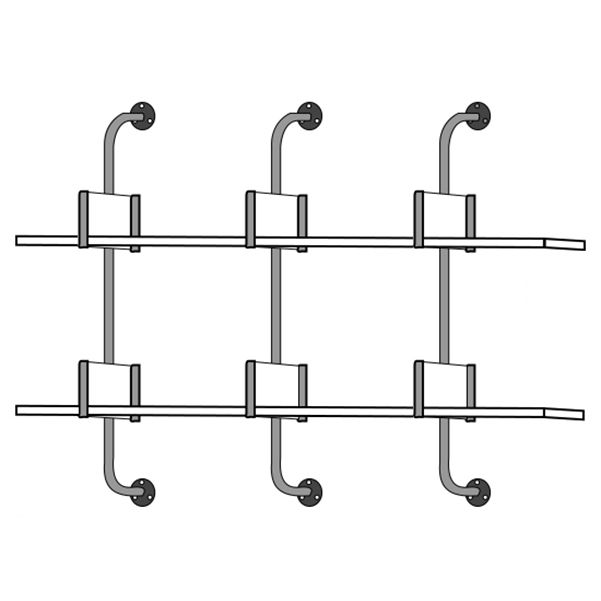 Wooden Floating Storage Bookshelf Modern Wall Mounted Bookcase