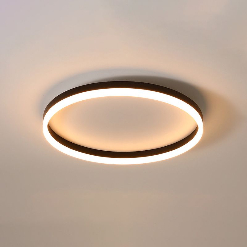 Acrylic Circular LED Ceiling Light in Modern Creative Style Wrought Iron Flush Mount for Bedroom
