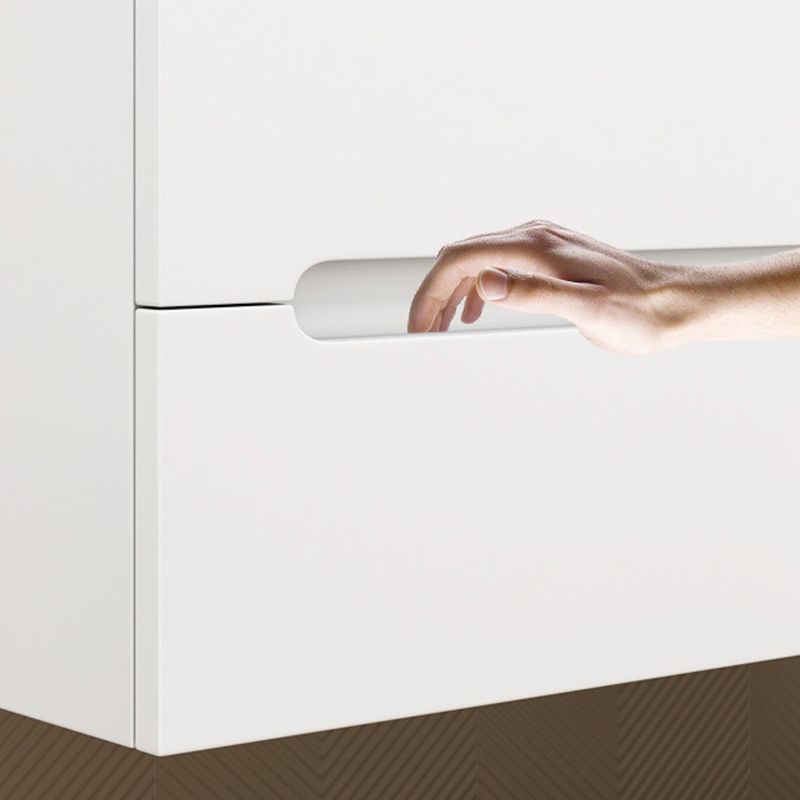 Modern Wooden Sink Vanity White Wall Mount Bathroom Vanity Cabinet with Mirror